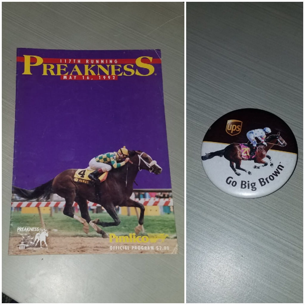 Vintage 1992 Preakness Souvenir Program Button Vintage 1992 Preakness Souvenir Program Button